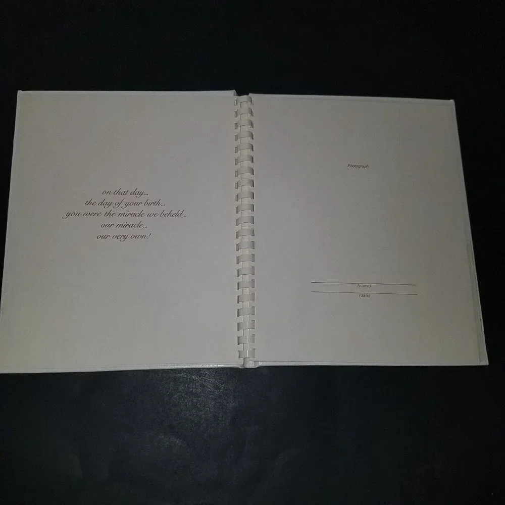 VTG Baby Book Album And You Were Born American Greetings White NEVER USED